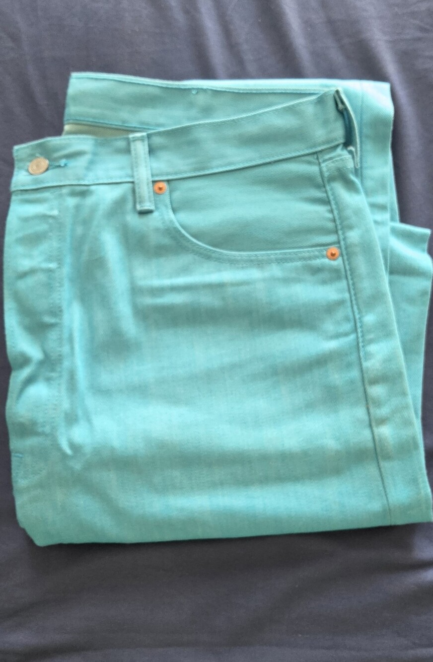 Levi's Menโs Slim Jeans in Turquoise Blue